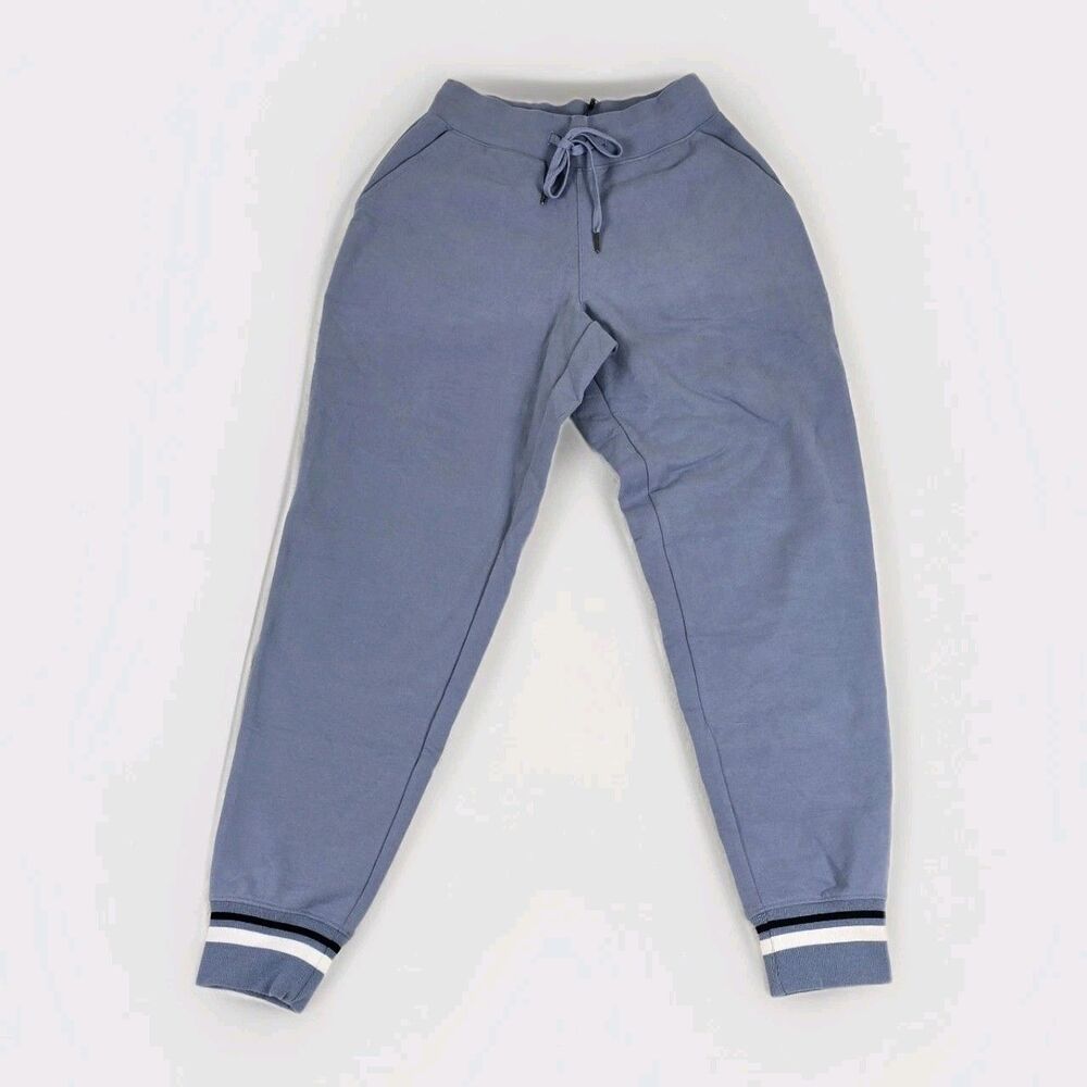 Universal Standard Hathaway Sweatpant Women 4XS  Blue Stripe Cuff Jogger Cotton